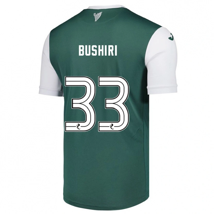 Danxen Hombre Camiseta Rocky Bushiri #33 Verde Blanco 1ª Equipación 2025/26 La Camisa México