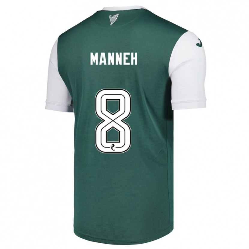 Danxen Hombre Camiseta Alasana Manneh #8 Verde Blanco 1ª Equipación 2025/26 La Camisa México