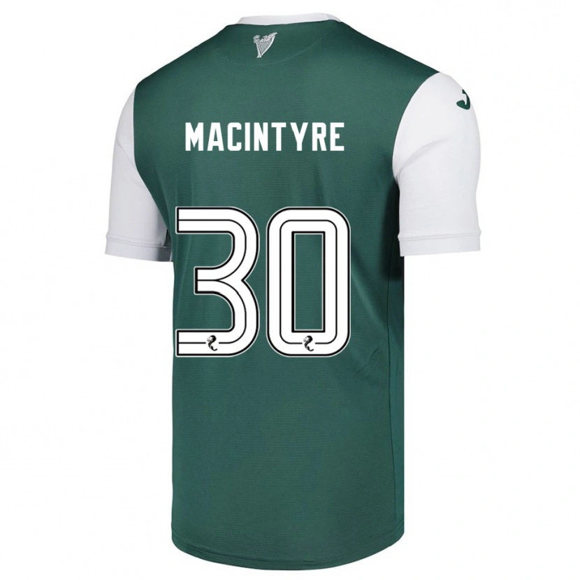 Danxen Hombre Camiseta Jacob Macintyre #30 Verde Blanco 1ª Equipación 2025/26 La Camisa México