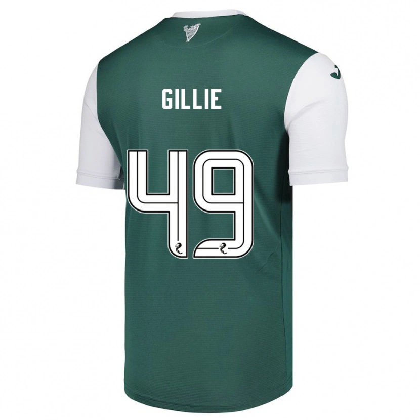 Danxen Hombre Camiseta Lewis Gillie #49 Verde Blanco 1ª Equipación 2025/26 La Camisa México