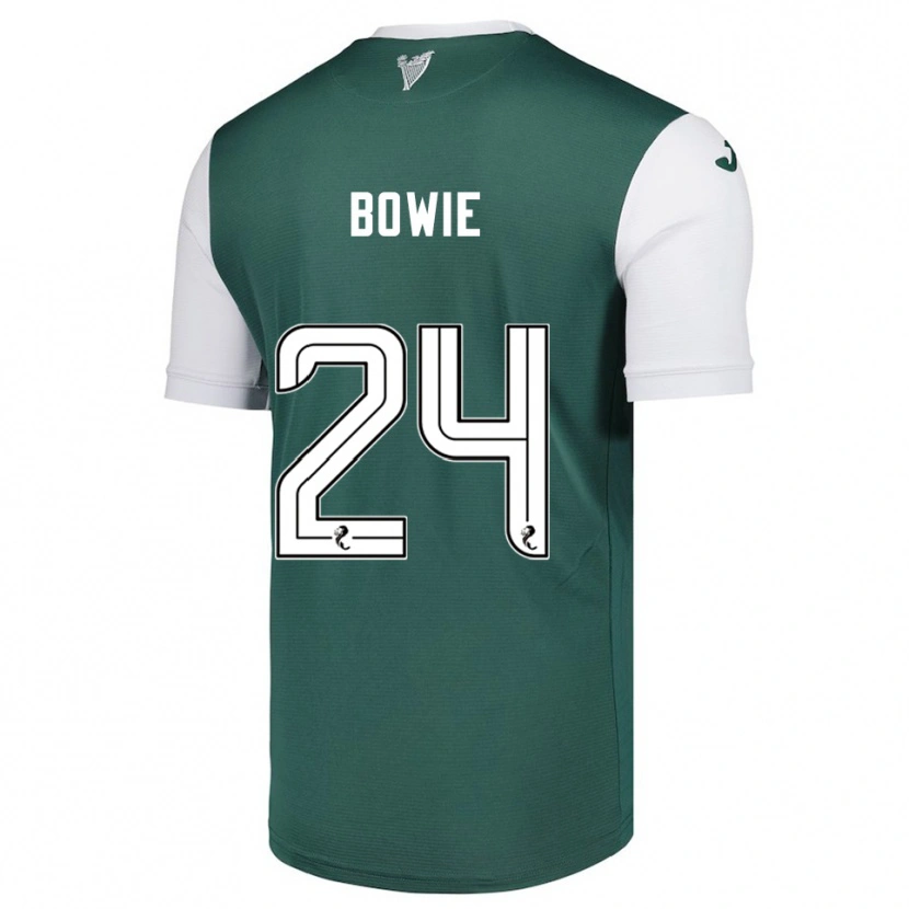 Danxen Hombre Camiseta Tegan Bowie #24 Verde Blanco 1ª Equipación 2025/26 La Camisa México