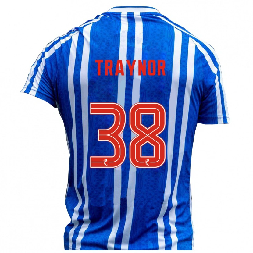 Danxen Hombre Camiseta Archie Traynor #38 Azul Blanco 1ª Equipación 2025/26 La Camisa México