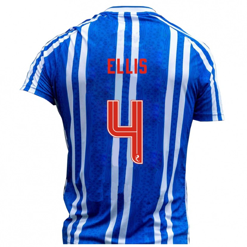 Danxen Hombre Camiseta Ruari Ellis #4 Azul Blanco 1ª Equipación 2025/26 La Camisa México