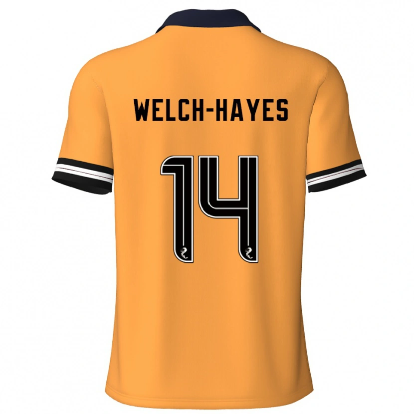 Danxen Hombre Camiseta Miles Welch-Hayes #14 Amarillo Negro 1ª Equipación 2025/26 La Camisa México