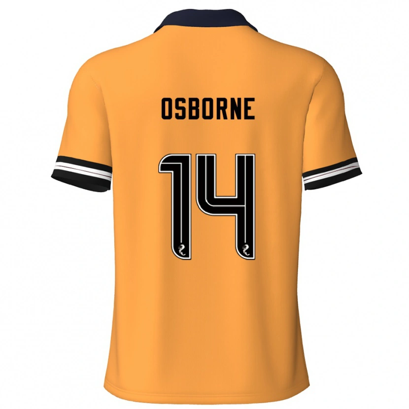 Danxen Hombre Camiseta Ellie Osborne #14 Amarillo Negro 1ª Equipación 2025/26 La Camisa México