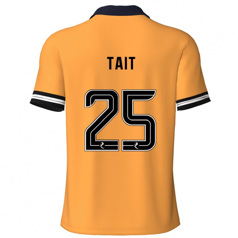 Danxen Hombre Camiseta Macaulay Tait #25 Amarillo Negro 1ª Equipación 2025/26 La Camisa México