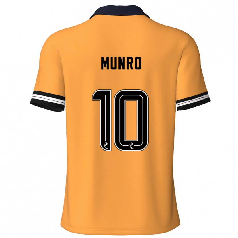 Danxen Hombre Camiseta Vhairi Munro #10 Amarillo Negro 1ª Equipación 2025/26 La Camisa México
