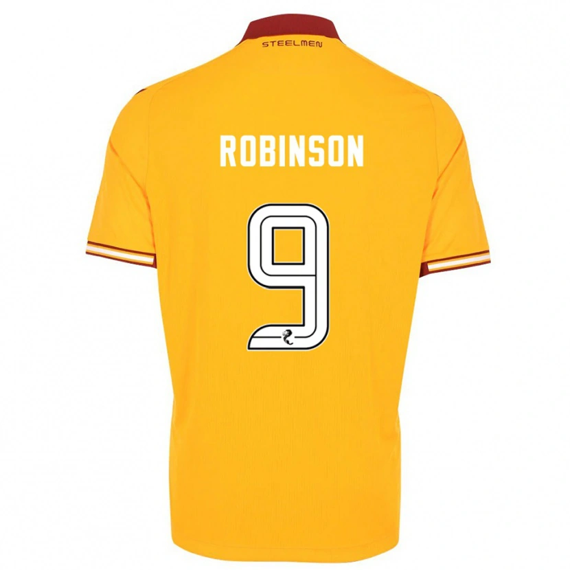 Danxen Hombre Camiseta Zach Robinson #9 Amarillo Borgoña 1ª Equipación 2025/26 La Camisa México