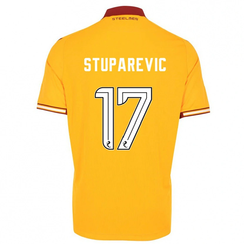 Danxen Hombre Camiseta Filip Stuparevic #17 Amarillo Borgoña 1ª Equipación 2025/26 La Camisa México
