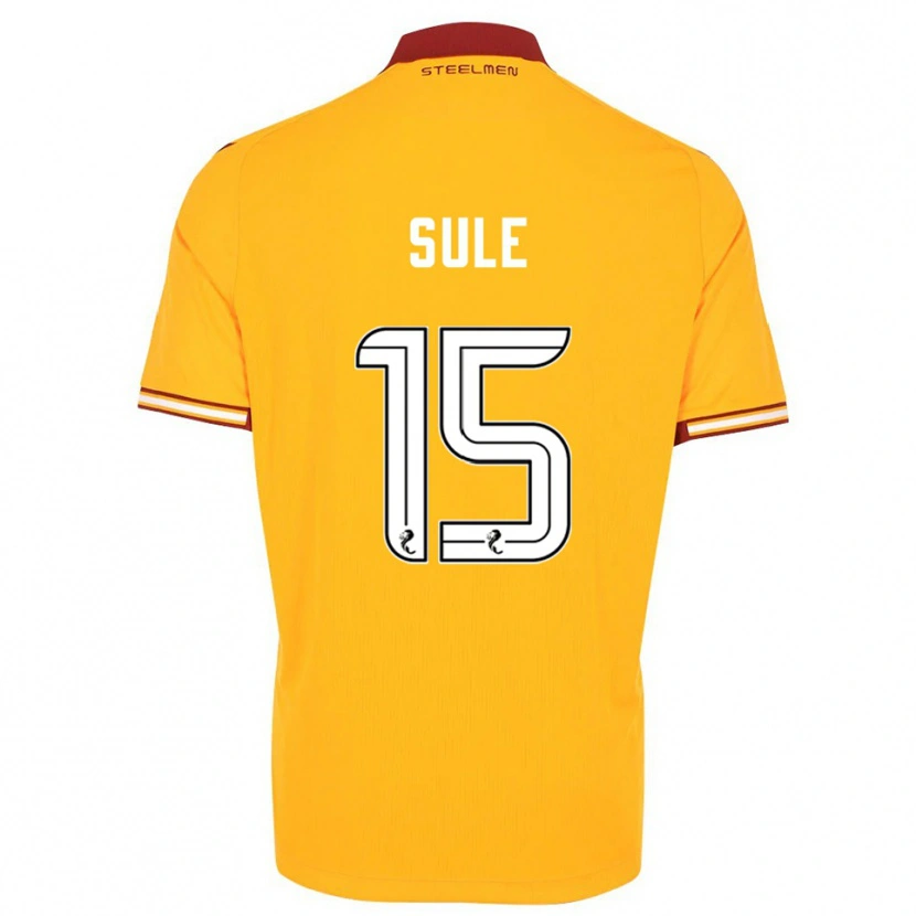 Danxen Hombre Camiseta Eseosa Sule #15 Amarillo Borgoña 1ª Equipación 2025/26 La Camisa México