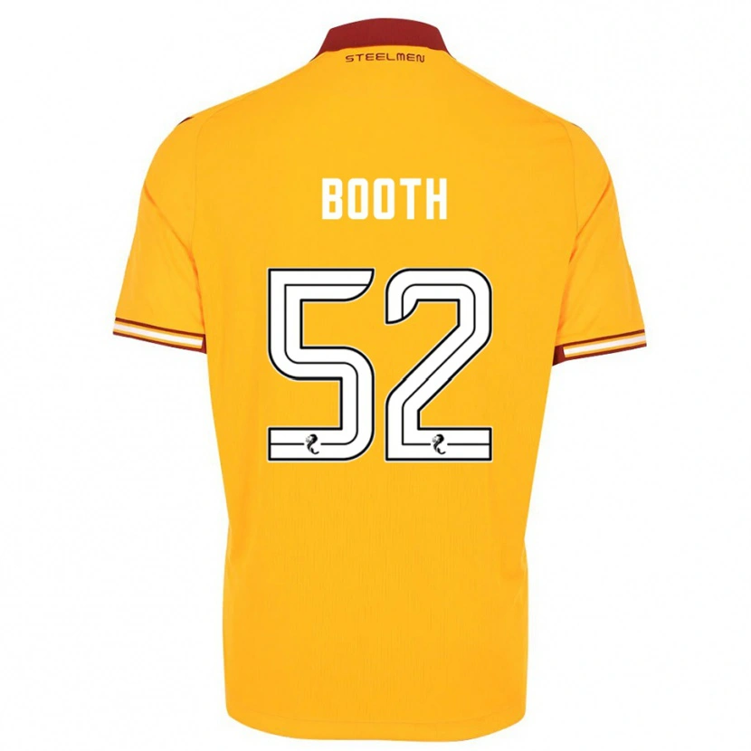 Danxen Hombre Camiseta Mikey Booth #52 Amarillo Borgoña 1ª Equipación 2025/26 La Camisa México