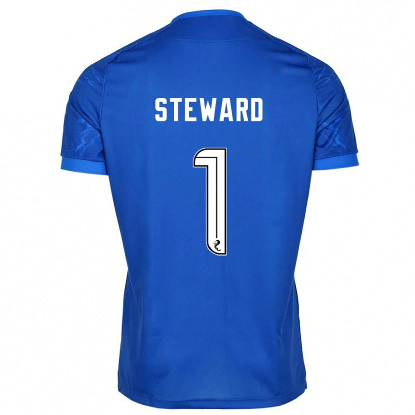 Danxen Hombre Camiseta Toby Steward #1 Azul Blanco 1ª Equipación 2025/26 La Camisa México