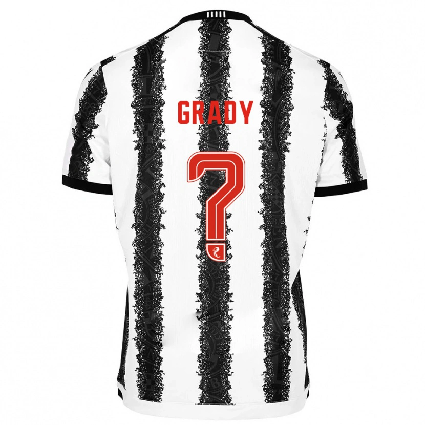 Danxen Hombre Camiseta Noah Grady #0 Blanco Negro 1ª Equipación 2025/26 La Camisa México