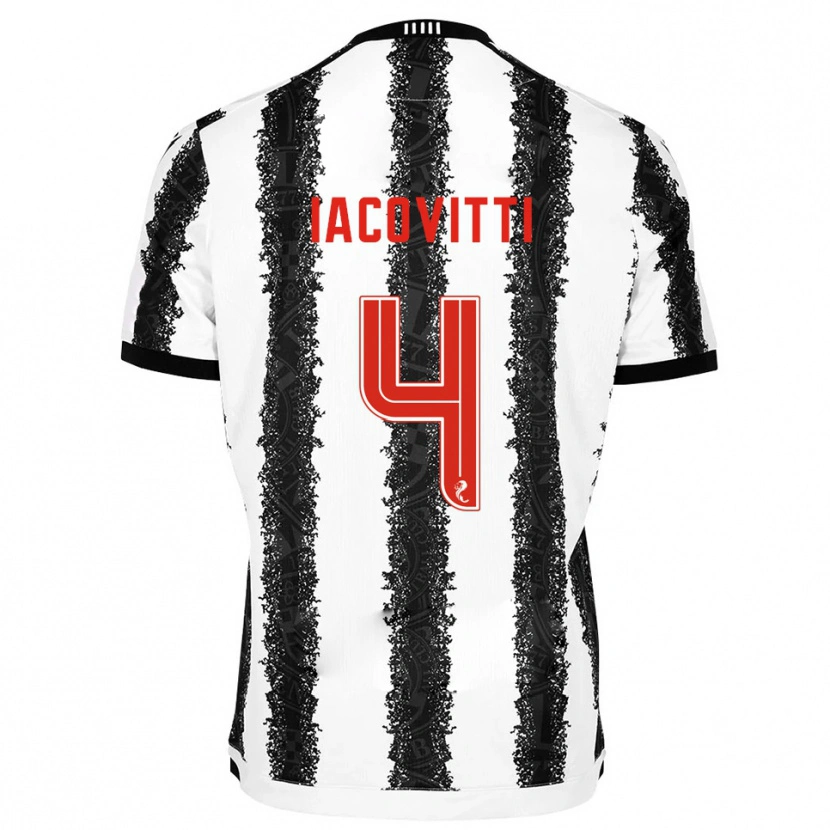 Danxen Hombre Camiseta Alex Iacovitti #4 Blanco Negro 1ª Equipación 2025/26 La Camisa México