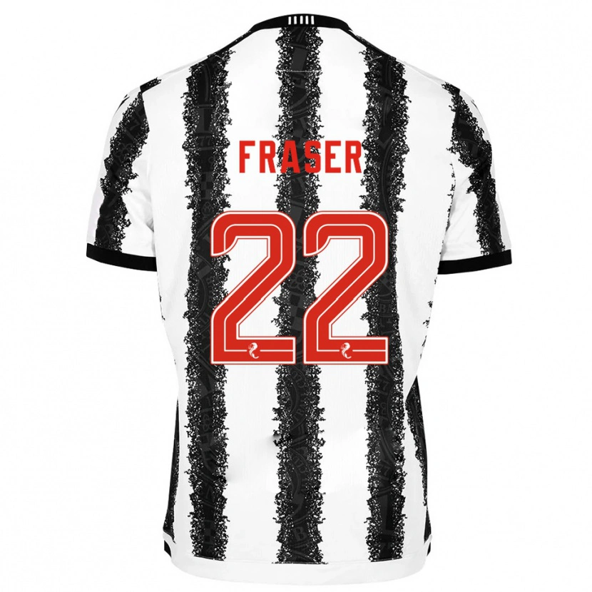 Danxen Hombre Camiseta Marcus Fraser #22 Blanco Negro 1ª Equipación 2025/26 La Camisa México