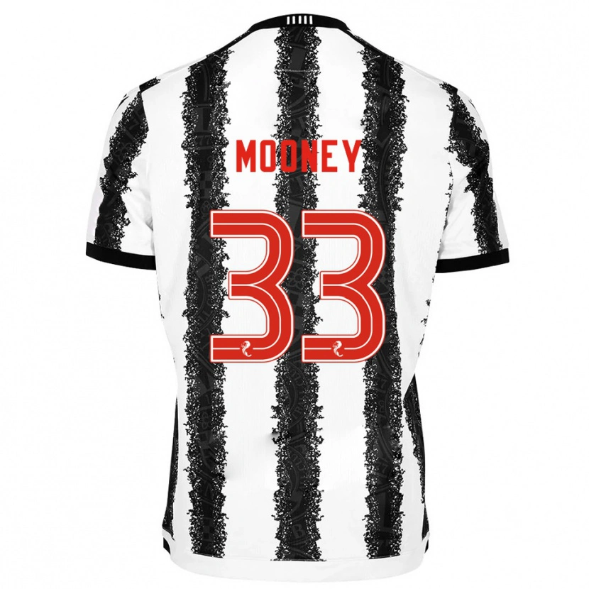 Danxen Hombre Camiseta Evan Mooney #33 Blanco Negro 1ª Equipación 2025/26 La Camisa México