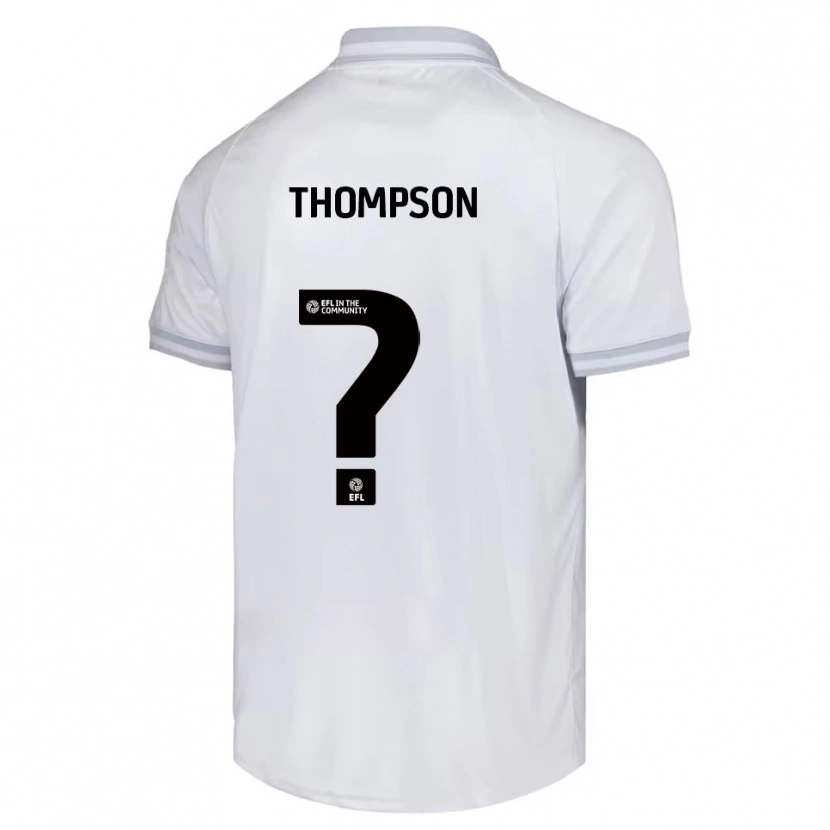 Danxen Hombre Camiseta Will Thompson #0 Blanco Gris Negro 2ª Equipación 2025/26 La Camisa México