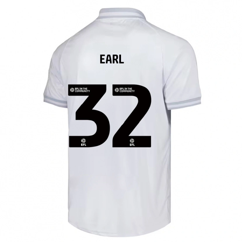Danxen Hombre Camiseta Josh Earl #32 Blanco Gris Negro 2ª Equipación 2025/26 La Camisa México