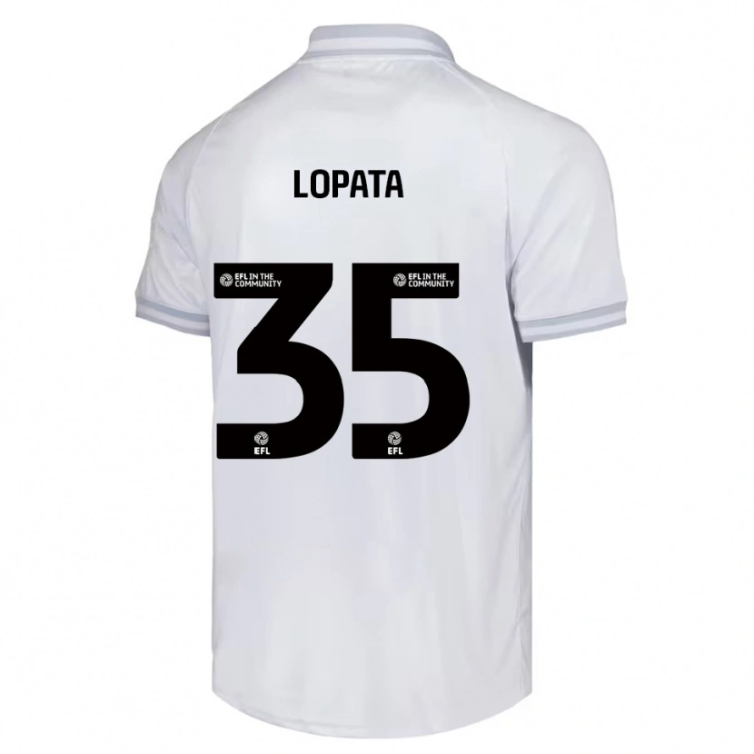 Danxen Hombre Camiseta Kacper Lopata #35 Blanco Gris Negro 2ª Equipación 2025/26 La Camisa México