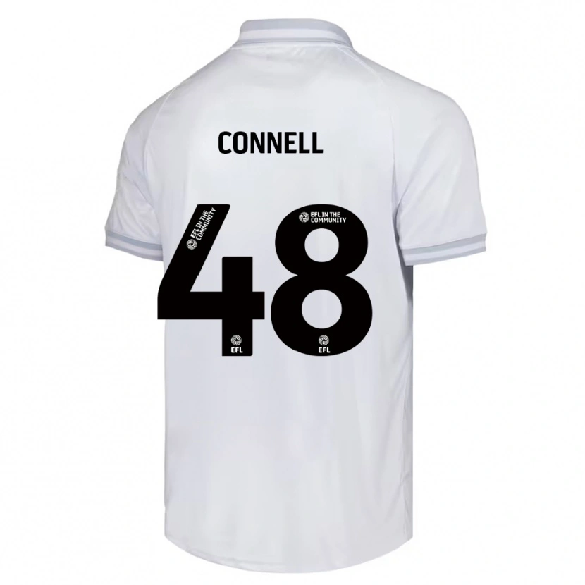 Danxen Hombre Camiseta Luca Connell #48 Blanco Gris Negro 2ª Equipación 2025/26 La Camisa México