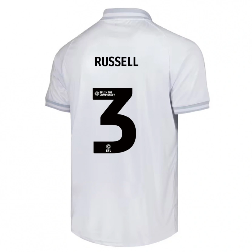 Danxen Hombre Camiseta Jon Russell #3 Blanco Gris Negro 2ª Equipación 2025/26 La Camisa México