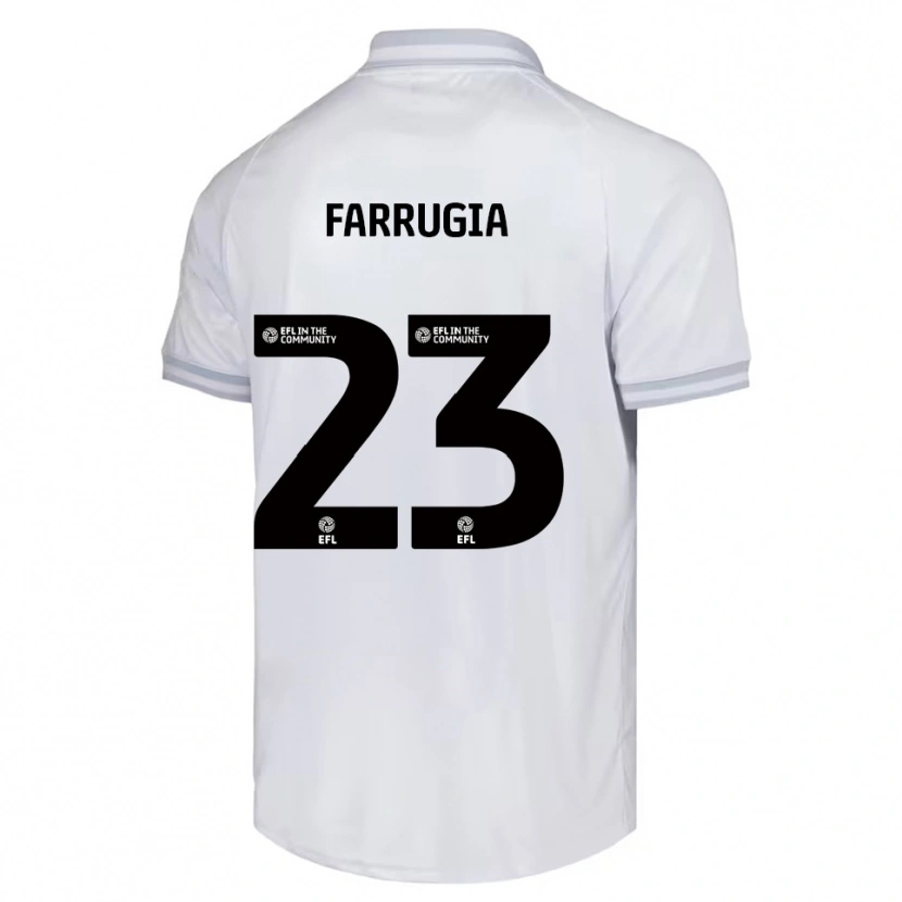 Danxen Hombre Camiseta Neil Farrugia #23 Blanco Gris Negro 2ª Equipación 2025/26 La Camisa México
