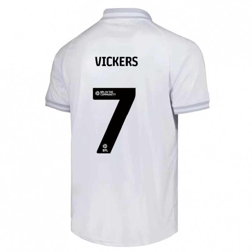 Danxen Hombre Camiseta Caylan Vickers #7 Blanco Gris Negro 2ª Equipación 2025/26 La Camisa México