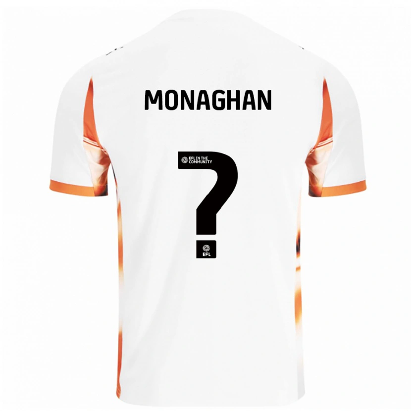 Danxen Hombre Camiseta Kayleigh Monaghan #0 Blanco Naranja Negro 2ª Equipación 2025/26 La Camisa México