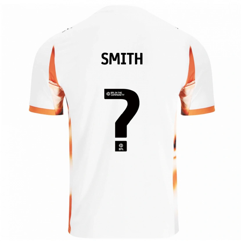 Danxen Hombre Camiseta Brooke Smith #0 Blanco Naranja Negro 2ª Equipación 2025/26 La Camisa México