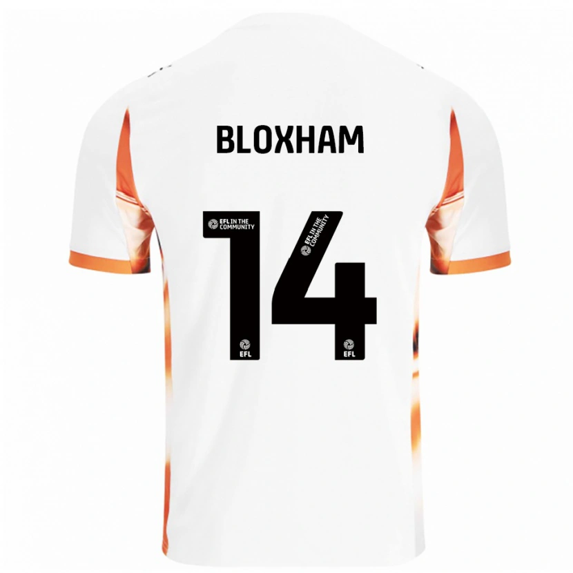 Danxen Hombre Camiseta Tom Bloxham #14 Blanco Naranja Negro 2ª Equipación 2025/26 La Camisa México