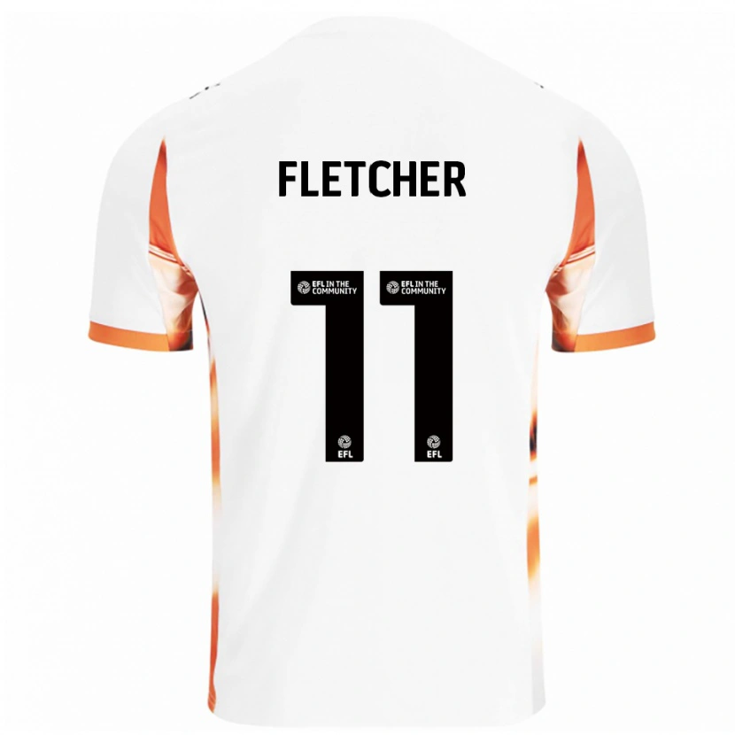 Danxen Hombre Camiseta Ashley Fletcher #11 Blanco Naranja Negro 2ª Equipación 2025/26 La Camisa México