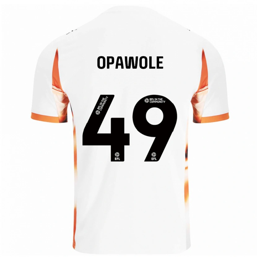 Danxen Hombre Camiseta Johnson Opawole #49 Blanco Naranja Negro 2ª Equipación 2025/26 La Camisa México