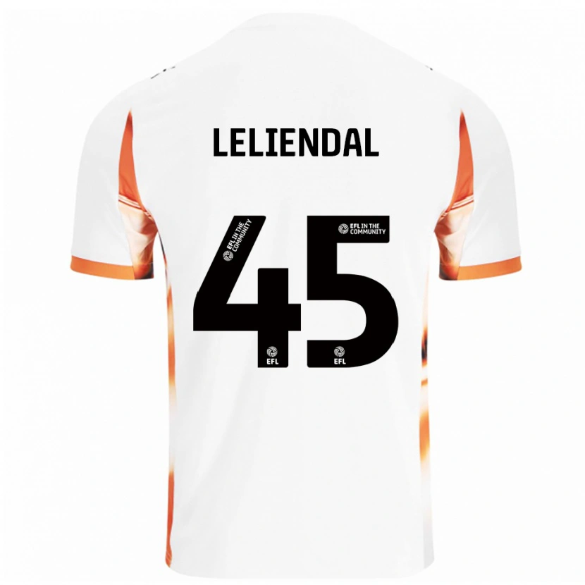 Danxen Hombre Camiseta Ky-Mani Leliendal #45 Blanco Naranja Negro 2ª Equipación 2025/26 La Camisa México
