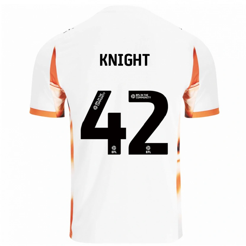 Danxen Hombre Camiseta Spencer Knight #42 Blanco Naranja Negro 2ª Equipación 2025/26 La Camisa México