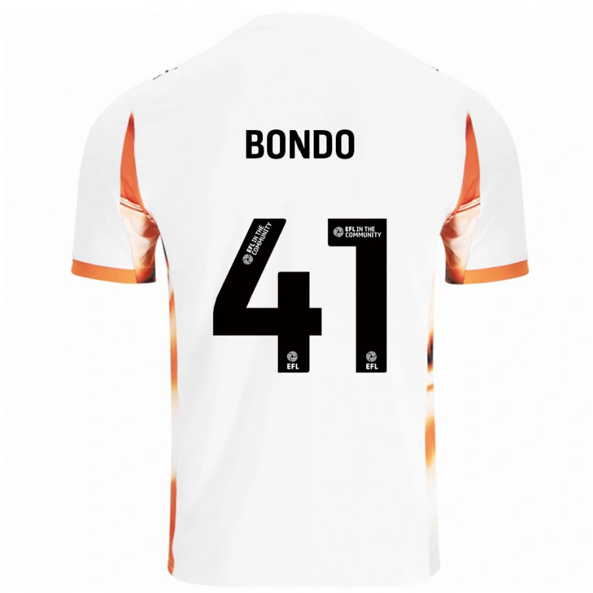 Danxen Hombre Camiseta Terry Bondo #41 Blanco Naranja Negro 2ª Equipación 2025/26 La Camisa México