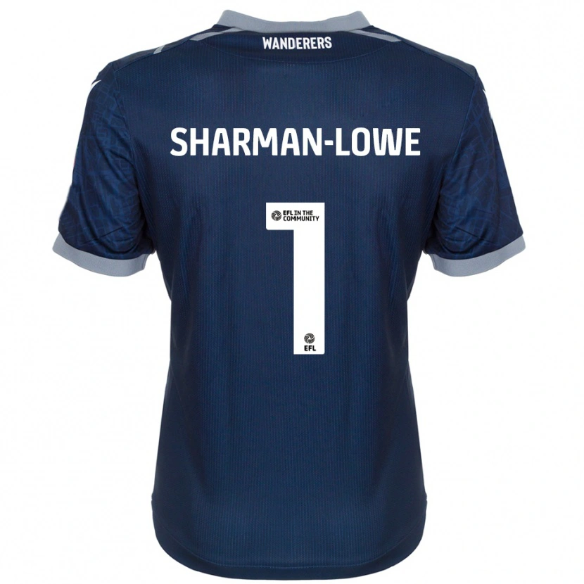 Danxen Hombre Camiseta Teddy Sharman-Lowe #1 Azul Marino Gris 2ª Equipación 2025/26 La Camisa México