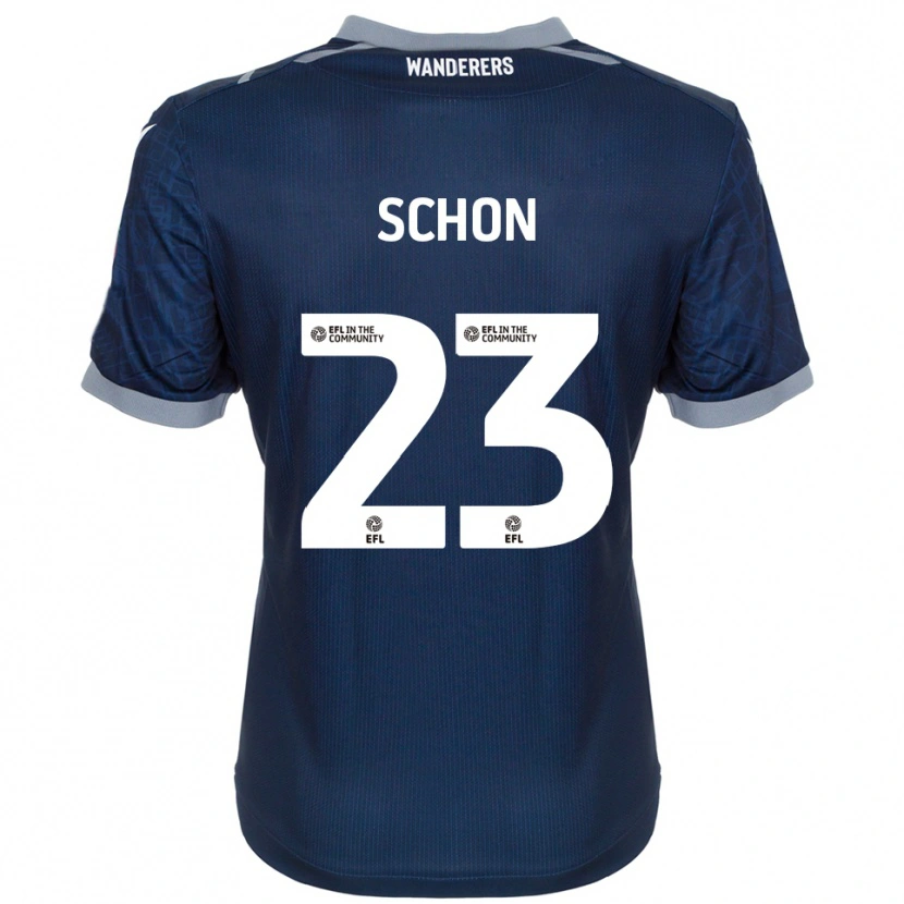 Danxen Hombre Camiseta Szabolcs Schön #23 Azul Marino Gris 2ª Equipación 2025/26 La Camisa México
