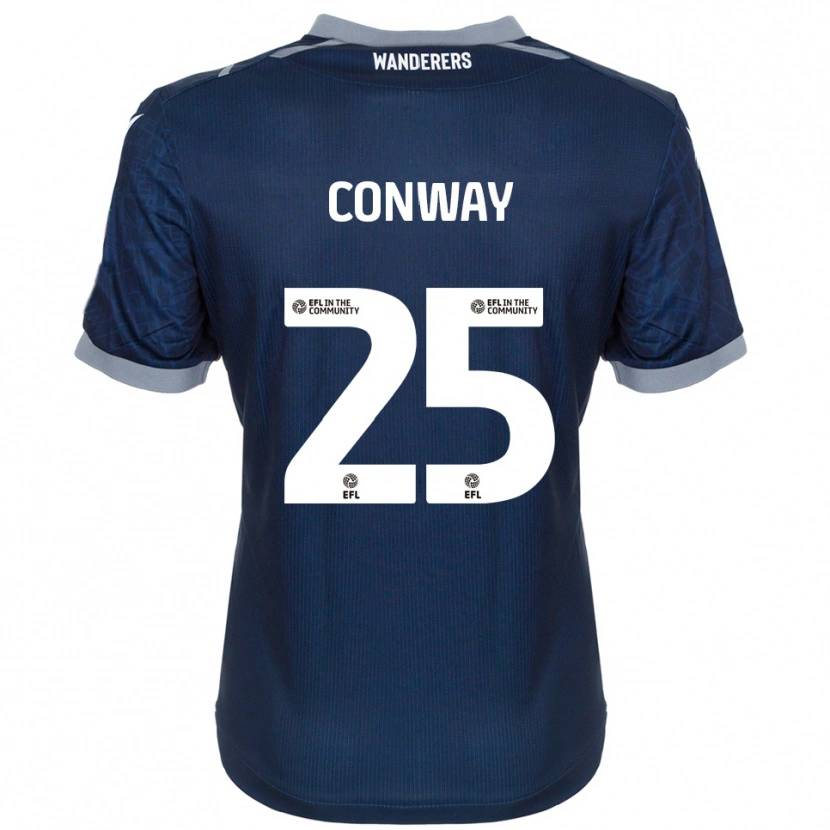 Danxen Hombre Camiseta Max Conway #25 Azul Marino Gris 2ª Equipación 2025/26 La Camisa México