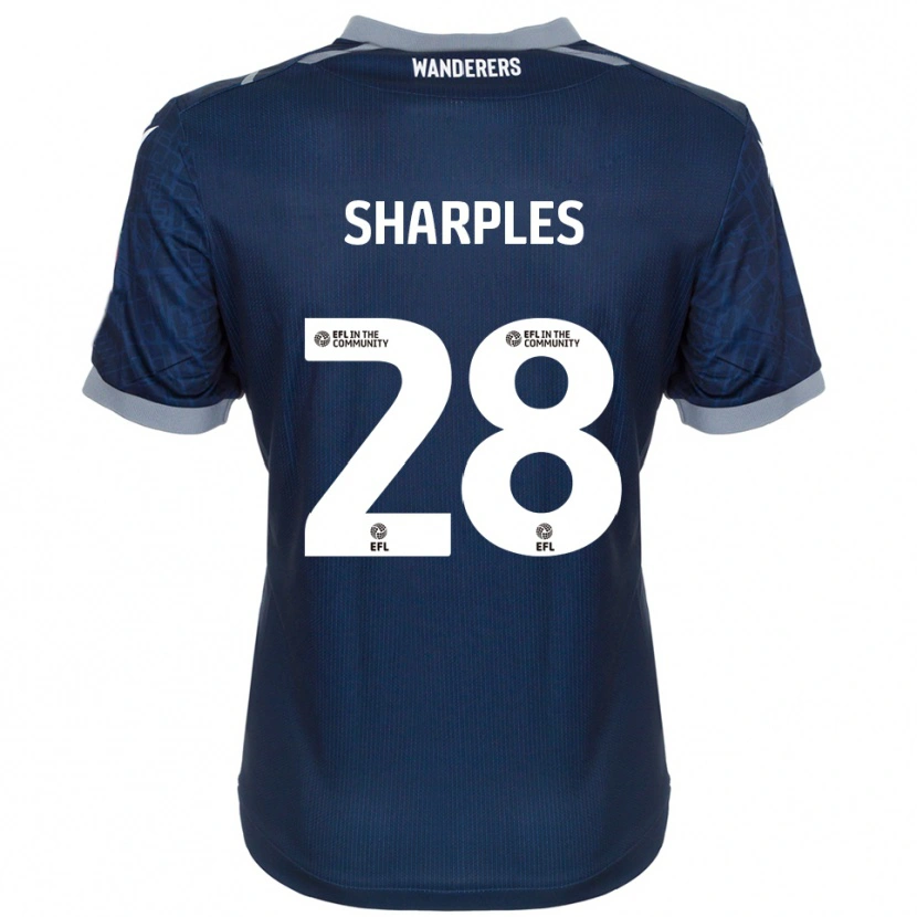 Danxen Hombre Camiseta Sonny Sharples-Ahmed #28 Azul Marino Gris 2ª Equipación 2025/26 La Camisa México