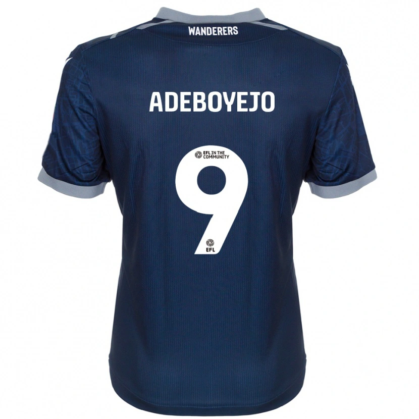 Danxen Hombre Camiseta Victor Adeboyejo #9 Azul Marino Gris 2ª Equipación 2025/26 La Camisa México