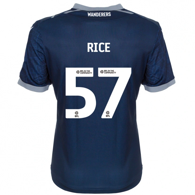 Danxen Hombre Camiseta Harrison Rice #57 Azul Marino Gris 2ª Equipación 2025/26 La Camisa México