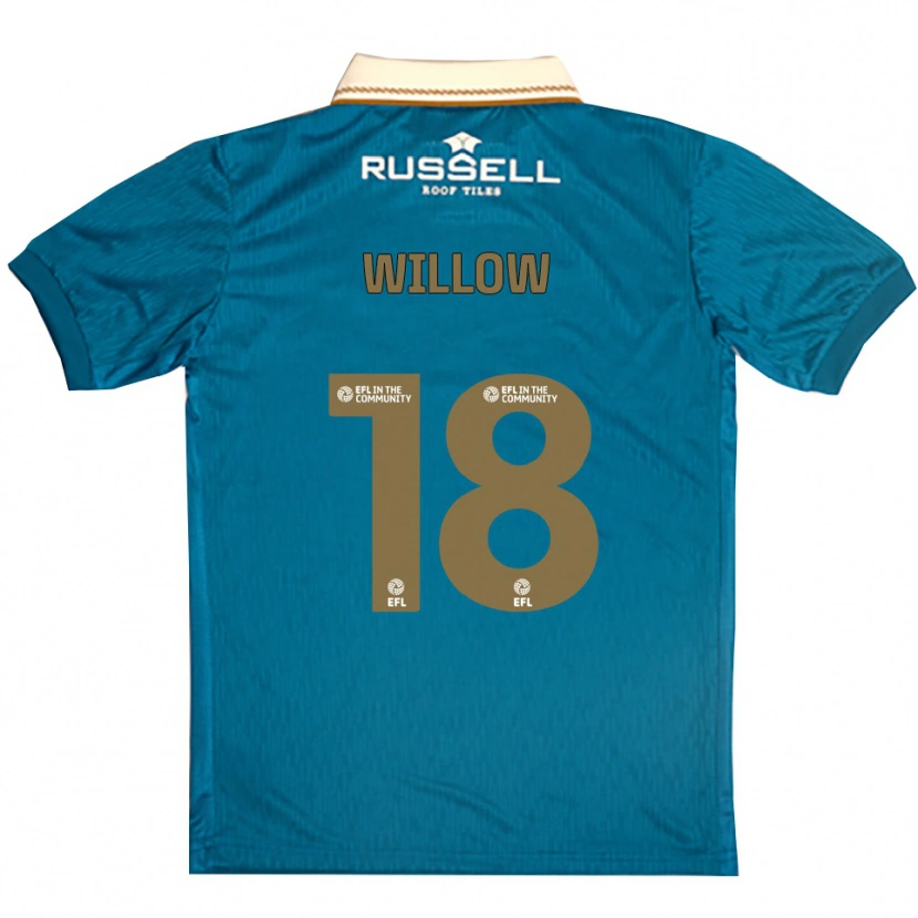 Danxen Hombre Camiseta Jack Willow #18 Celeste Blanco 2ª Equipación 2025/26 La Camisa México