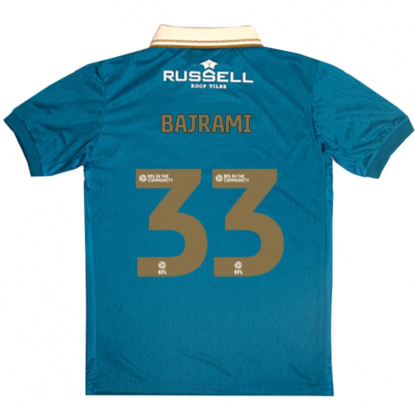 Danxen Hombre Camiseta Geraldo Bajrami #33 Celeste Blanco 2ª Equipación 2025/26 La Camisa México
