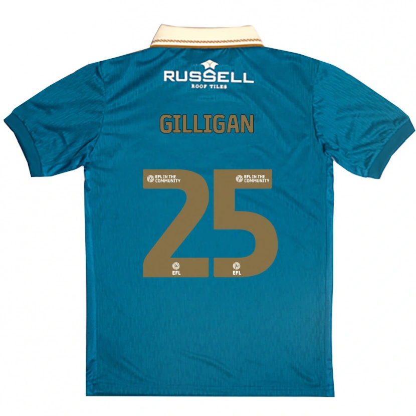 Danxen Hombre Camiseta Ciaran Gilligan #25 Celeste Blanco 2ª Equipación 2025/26 La Camisa México