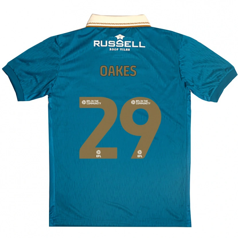 Danxen Hombre Camiseta Toby Oakes #29 Celeste Blanco 2ª Equipación 2025/26 La Camisa México