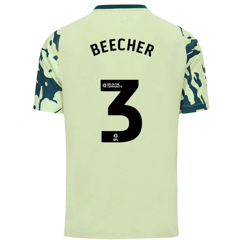 Danxen Hombre Camiseta Josh Beecher #3 Verde Oscuro 2ª Equipación 2025/26 La Camisa México
