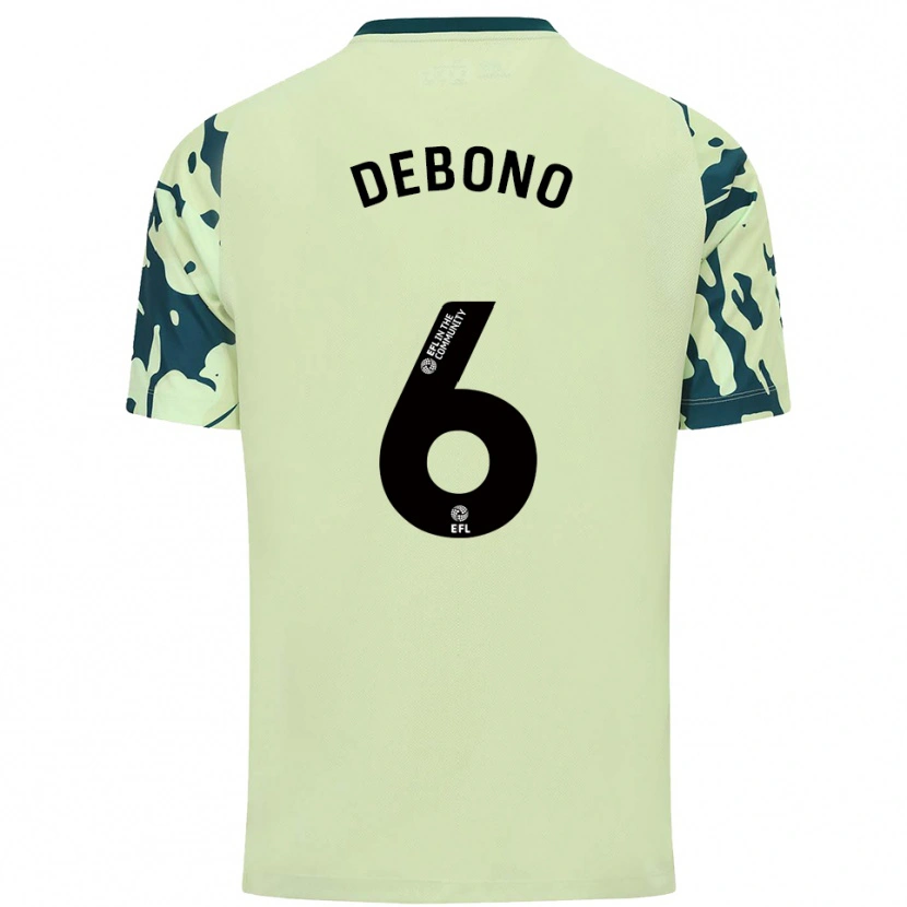 Danxen Hombre Camiseta Alyas Debono #6 Verde Oscuro 2ª Equipación 2025/26 La Camisa México