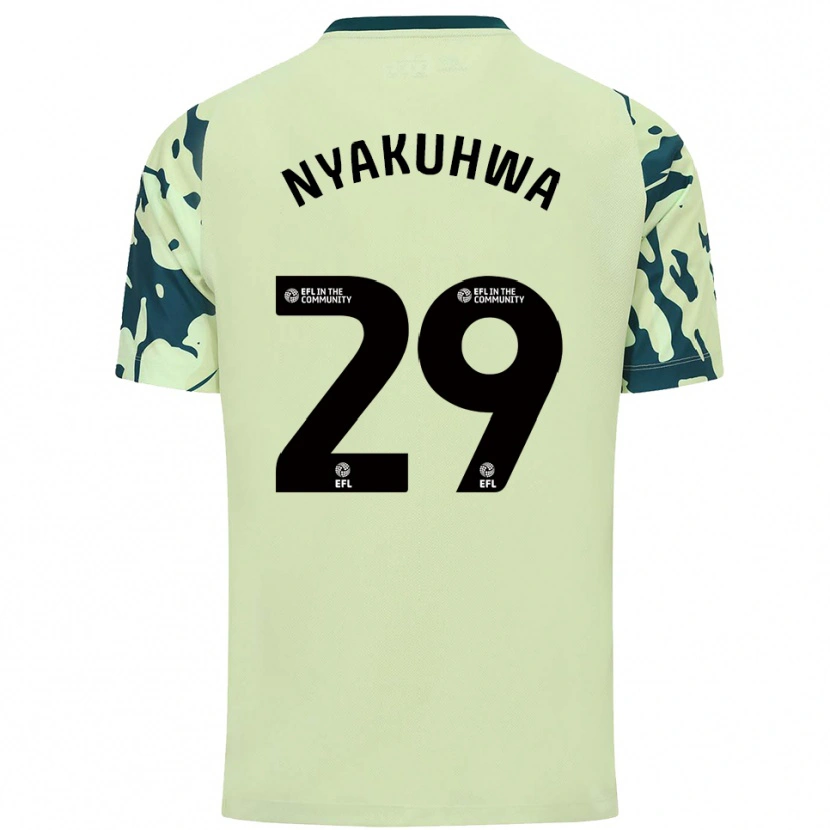Danxen Hombre Camiseta Tanatswa Nyakuhwa #29 Verde Oscuro 2ª Equipación 2025/26 La Camisa México