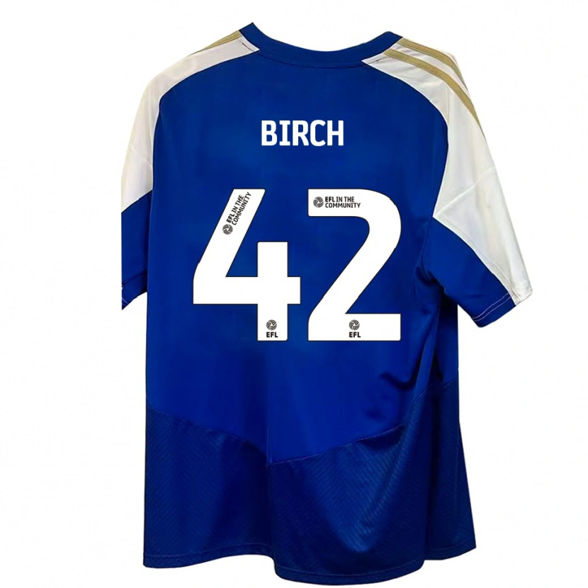 Danxen Hombre Camiseta George Birch #42 Azul Blanco Dorado 2ª Equipación 2025/26 La Camisa México