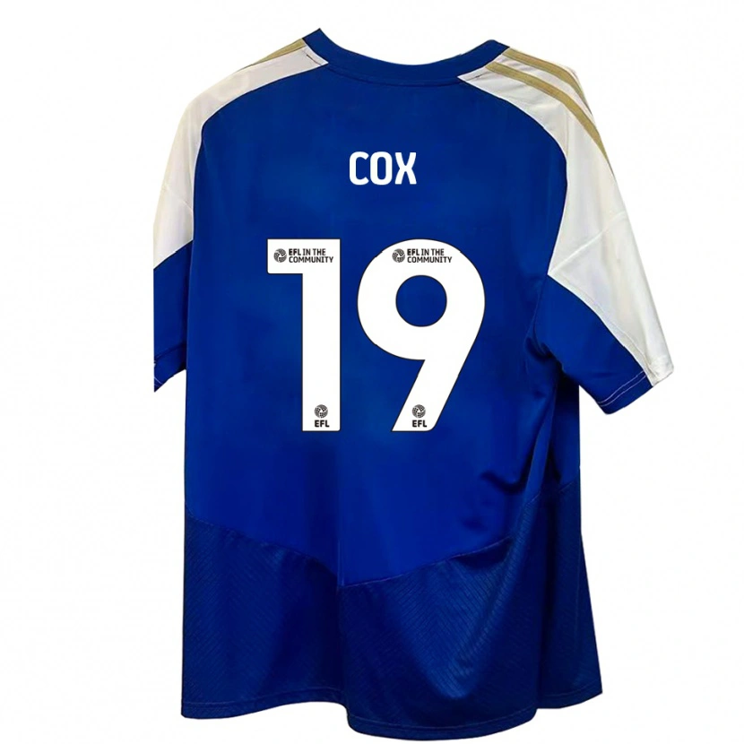 Danxen Hombre Camiseta Sonny Cox #19 Azul Blanco Dorado 2ª Equipación 2025/26 La Camisa México